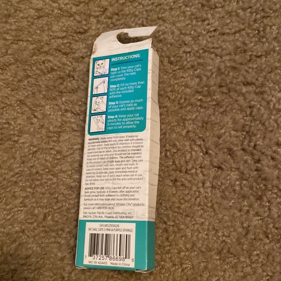 Pink and purple cat claw caps size small - Picture 2 of 2